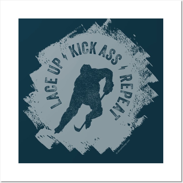 Lace Up. Repeat. (Hockey) Wall Art by eBrushDesign